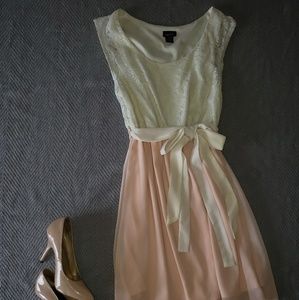 Size medium lace + shear flowy dress